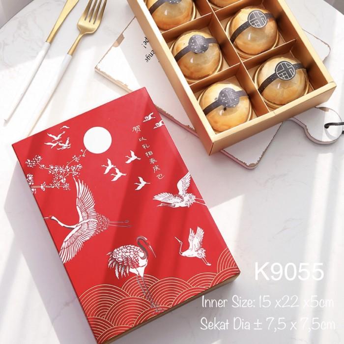 

K9055 Kotak Isi 5 Mooncake Puding Kue Bulan Merah (K77/ K90) best seller