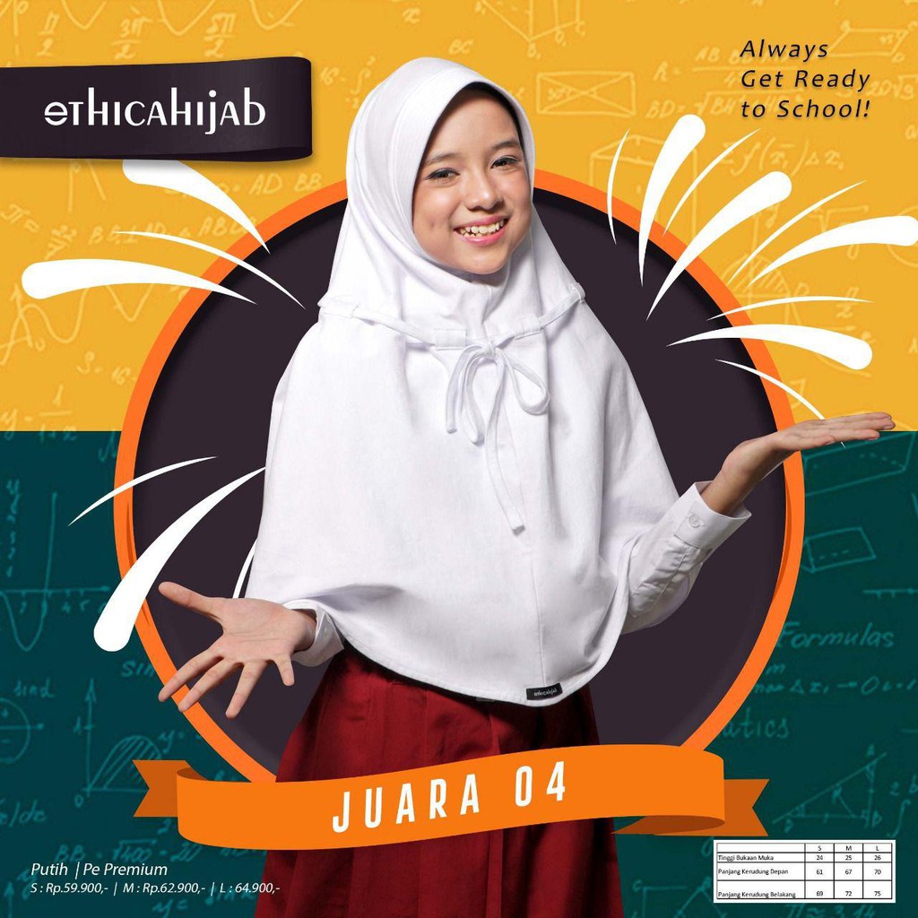 HIJAB INSTAN ETHICA  SEKOLAH JUARA PUTIH