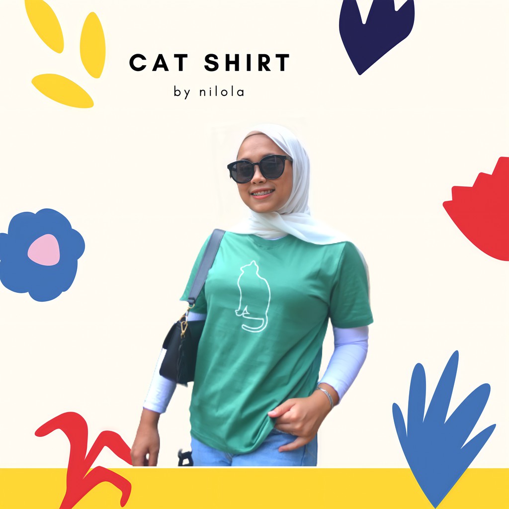 KAOS WANITA/KAOS TUMBLR/KAOS MURAH/ KAOS KUCING/ COTTON COMBED 30S