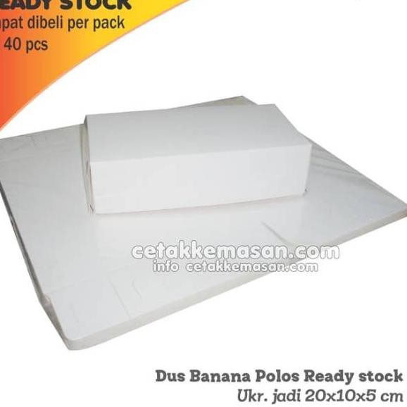

ח BEST Dus Box Kemasan Kue / Banana Nugget / Brownies uk 20x10x5 POLOS, TANPA LAPISAN ANTI MINYAK C