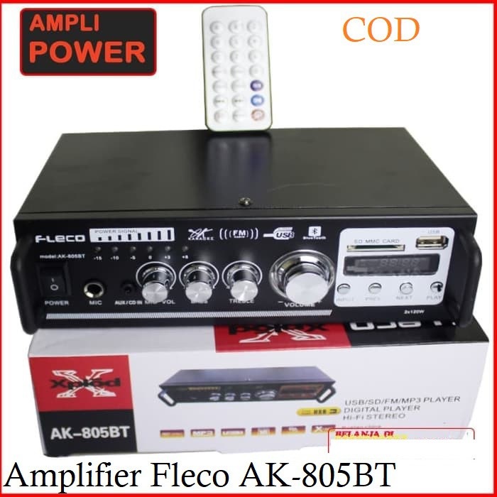 Power Amplifier Fleco AK-805BT Bluetooth Mp3 dan Radio FM 100% ORIGINAL FLECO Amplifier murah