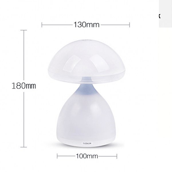 Mushroom Lamp LED Lampu Tidur Jamur 7 Warna Touch Sentuh Rechargeable