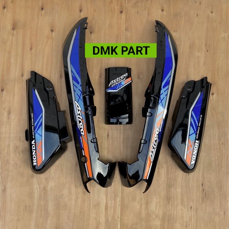 cover body set astrea grand bulus bodi set striping grand bulus biru orange