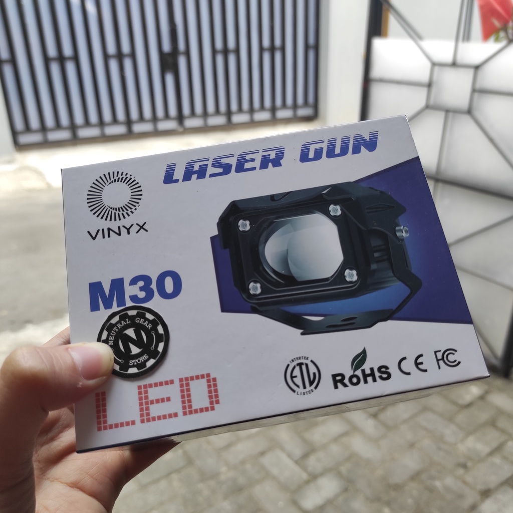 VINYX M30 LED LASER FOGLAMP Lampu Motor Mobil CSP Hi Low Putih Kuning