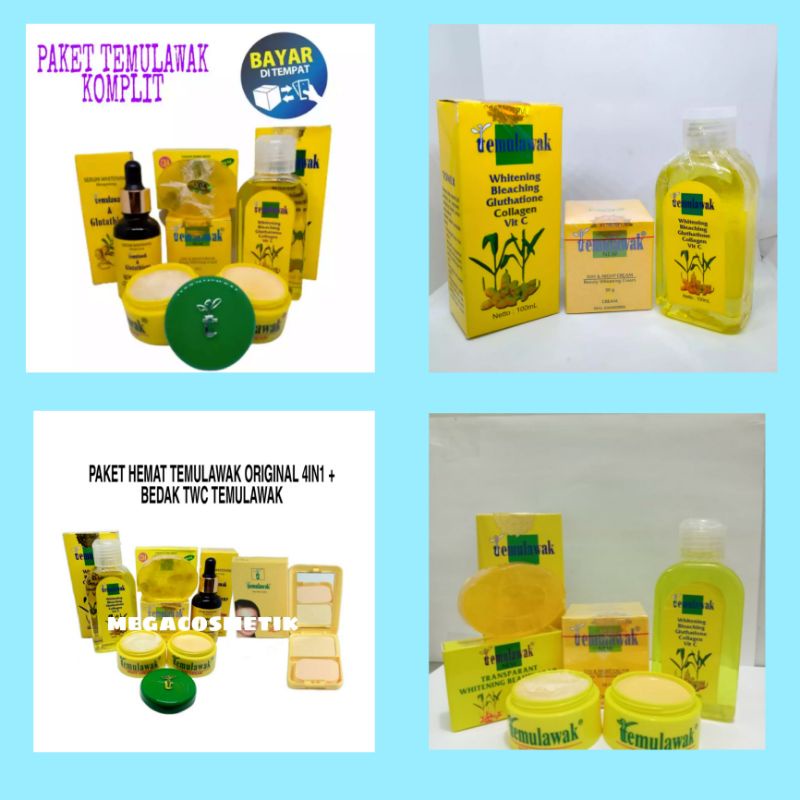 Paket Temulawak komplit 5in1 / PAKET LENGKAP  CREAM TEMULAWAK