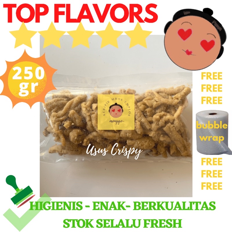 

KERIPIK USUS KRIPSUS CRISPY KRIUK RASA ORIGINAL