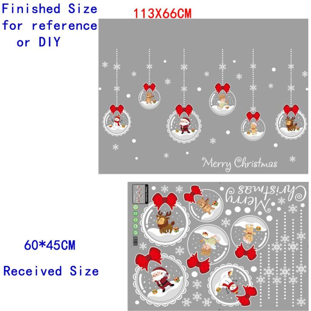 Populer Stiker Dinding Xmas Background Dekorasi Removable Window Decal Vinyl Decals