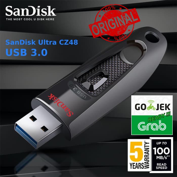 Flashdisk Sandisk Ultra CZ48 32GB USB 3.0 Garansi Resmi Original