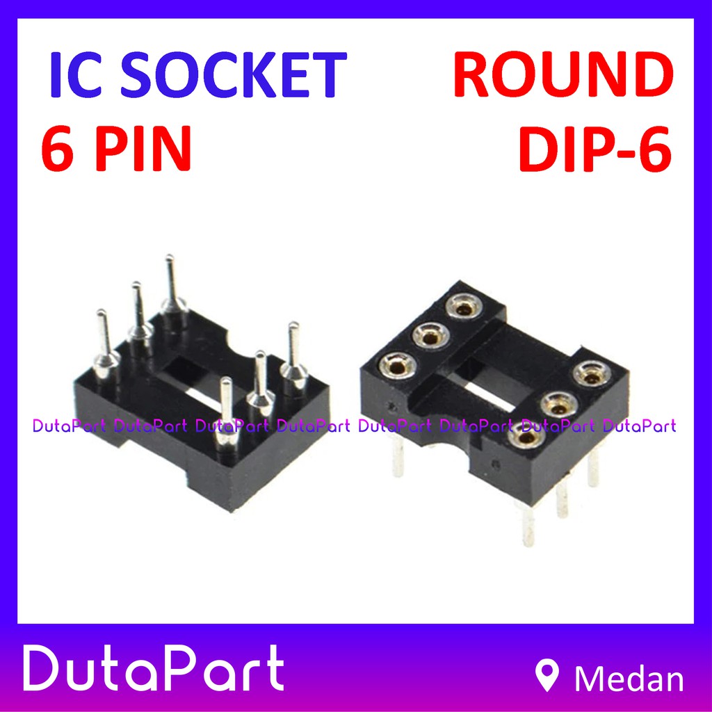 Socket IC 6 PIN 6PIN Round Adapter Soket DIP-6 DIP6 6P DIP 6 P