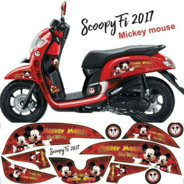 25 Inspirasi Keren Stiker  Motor Scoopy  Mickey Mouse 