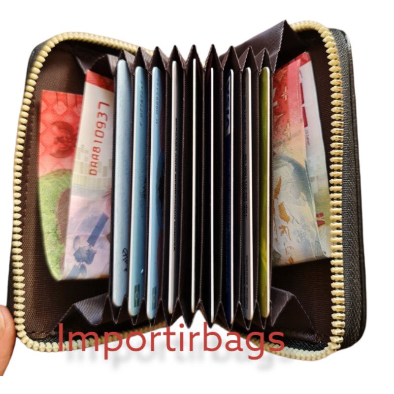 Dompet kartu pria wanita Dompet kulit mini import