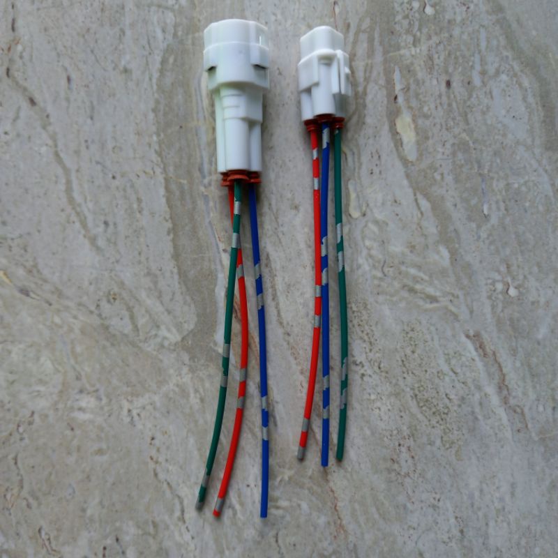 [1set]Socket Soket DLC laki perempuan 3 pin