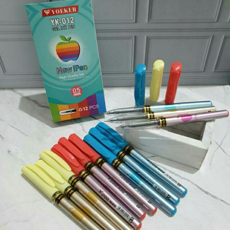 

(12pcs) PEN GEL APEL/ PEN IPEN X MURAH/ BALLPOINT PULPEN APEL