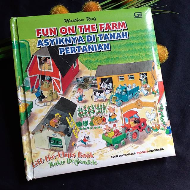 Buku lift flap matthew wolf fun on the farm asyiknya di tanah pertanian