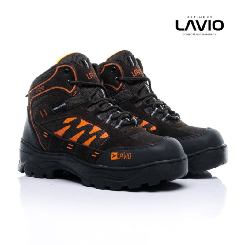 Sepatu Boot Wanita Safety Ujung Besi Boots Outdoor Gunung Touring Hiking Lavio Axel Original High Premium Quality