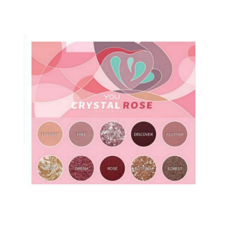 ☃️Cutezz_Ching1☃️YOU Crystal Rose Eyeshadow Palette 10g