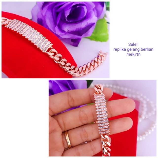 Gelang replika berlian,awet,tahan lama,