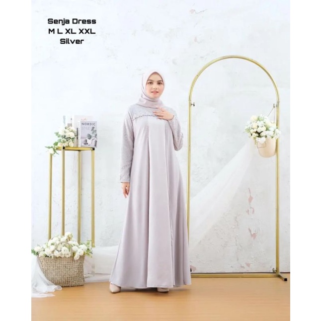 (COD) Gamis Dewasa Terbaru 2021 Senja Dress// Dress Moderen Terbaru