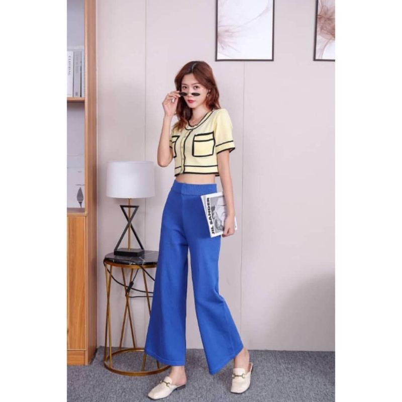 STELAN IMPORT KOREAN SET KNIT SET CROP TOP (SET6456)