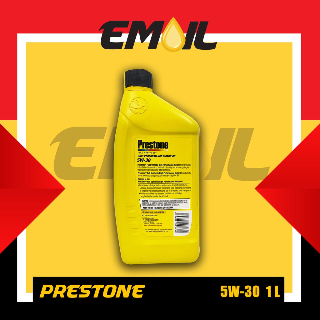 OLI PRESTONE FULL SYNTHETIC HIGH PERFORMANCE SAE 5W-30 SN ISI 1 LITER