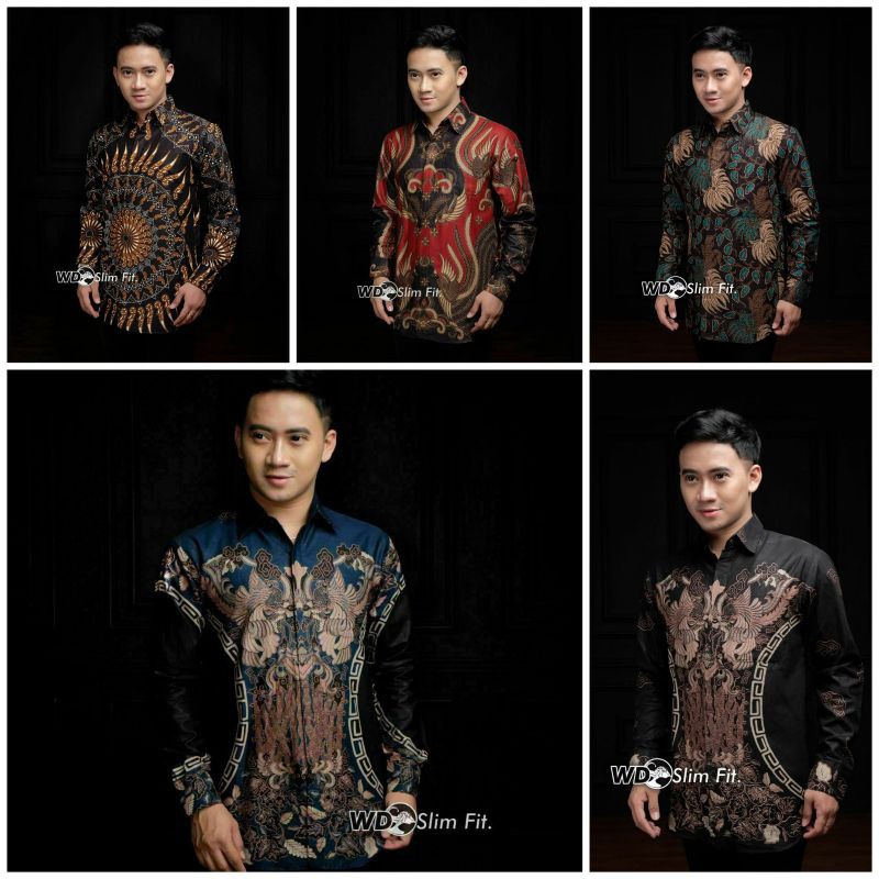 kemeja batik slimfit termurah atasan batik pria lengan panjang ter