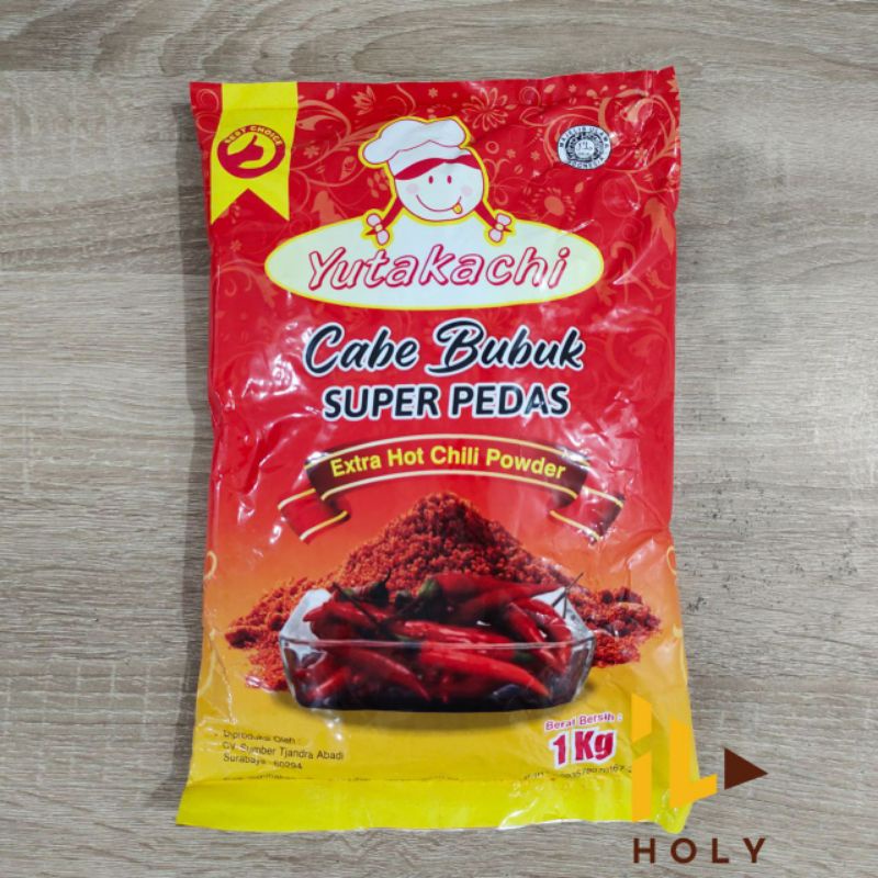 Yutakachi Cabe Bubuk Super Pedas (1kg) Kemasan Asli / Cabe Bubuk Extra Pedas