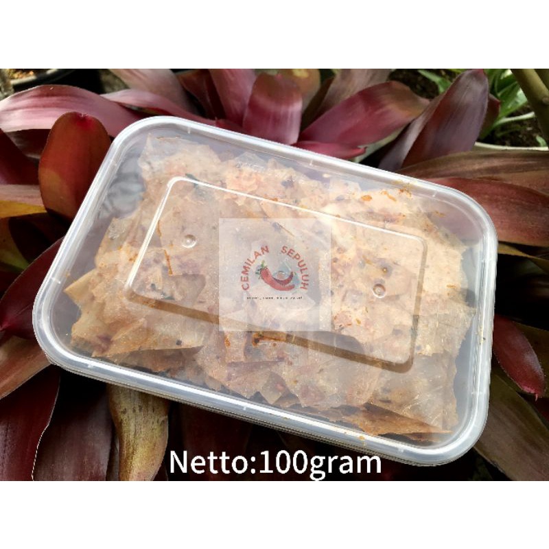 

keripik kaca Pedas Extra Daun jeruk kemasan box