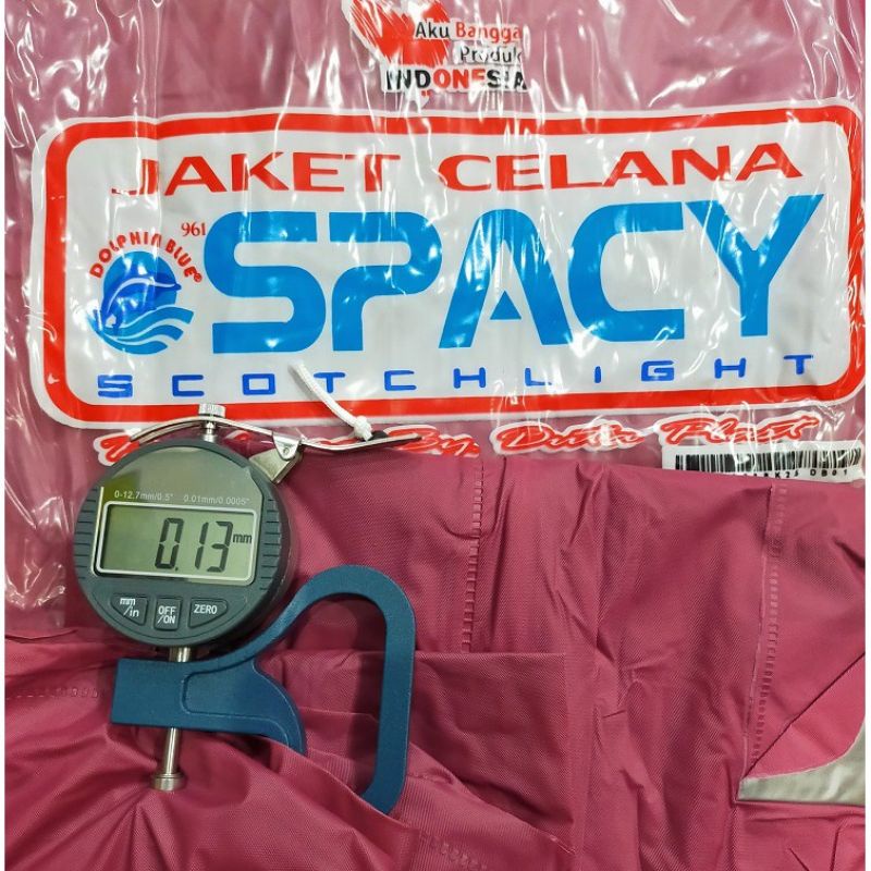 Jas Hujan Raincoat Mantel Hujan Murah Jaket Celana SPACY Dolphin Blue 961