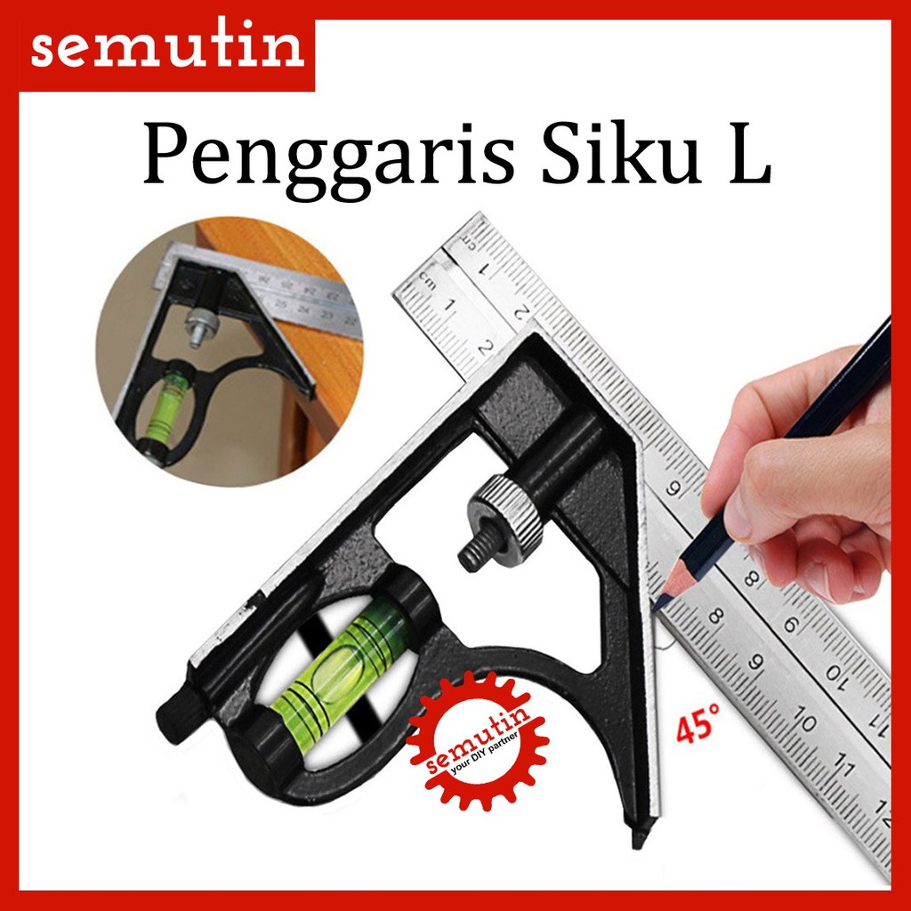 

Penggaris Siku L / Waterpass Kombinasi Square Ruler