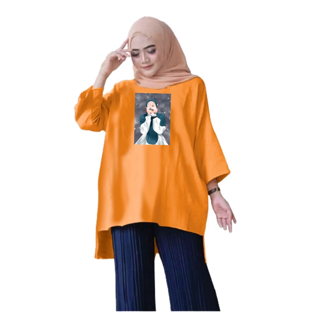 Tunik Hijab Kupu-Kupu/XL 110 - XXL 130/Tunik Jumbo