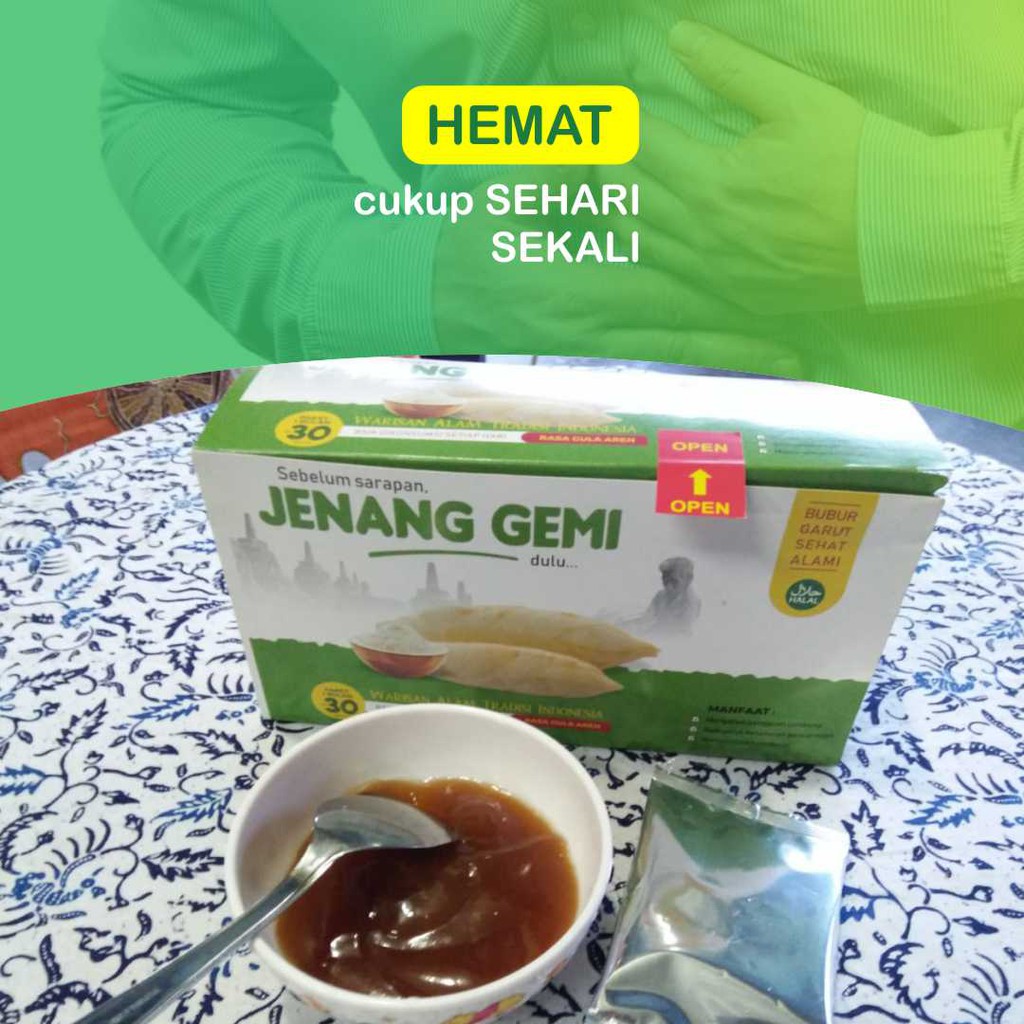 Jenang Gemi Makanan Penyembuh Maag dan Asam Lambung Bebas Gluten 30 dan 15 pcs