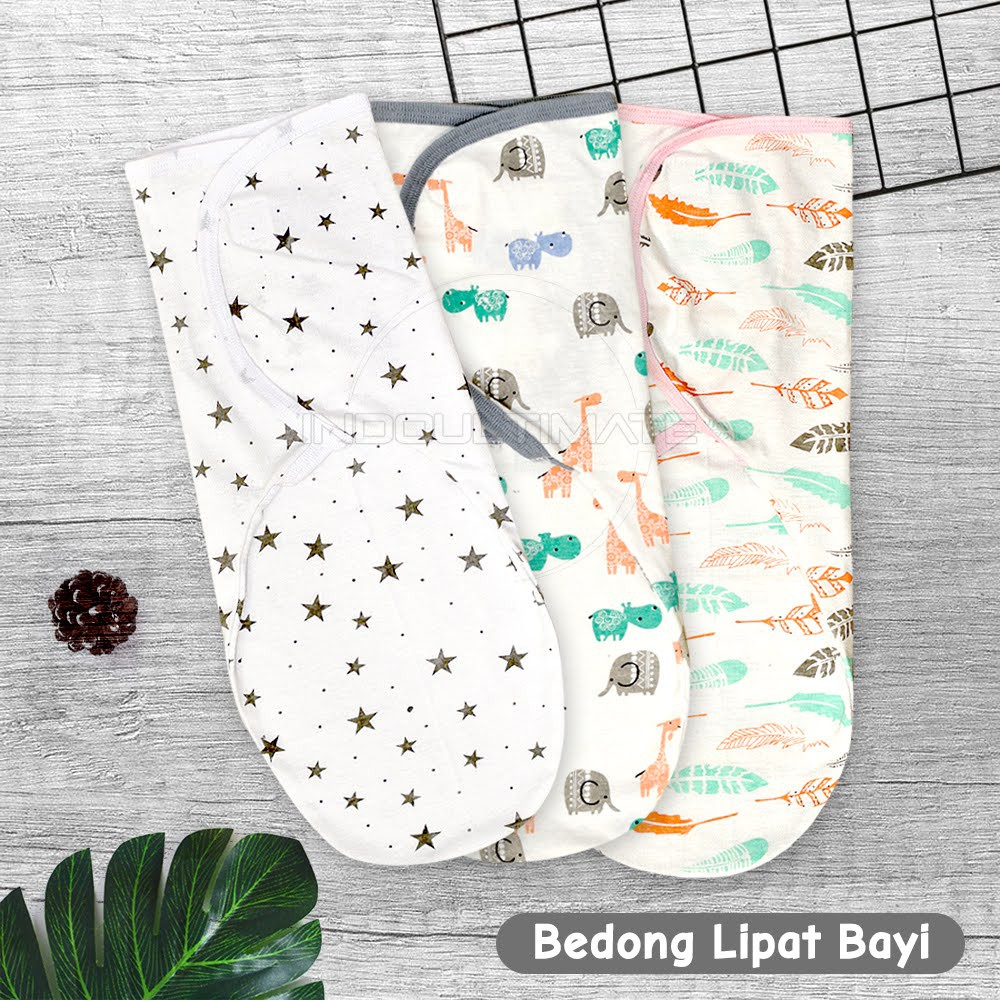 BABY LEON Selimut Bedong Lipat bayi BC-108 Bedong Bayi Instan Kain bedong kaos Bayi Motif lucu karakter