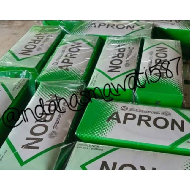 APRON MEDIS BAHAN  TEBAL alat  kesehatan  isi 100 pcs 