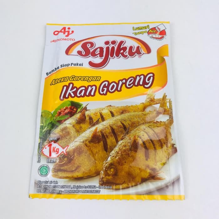 

Sajiku Ajinomoto Bumbu Siap Pakai Aneka Gorengan Ikan Goreng Sachet