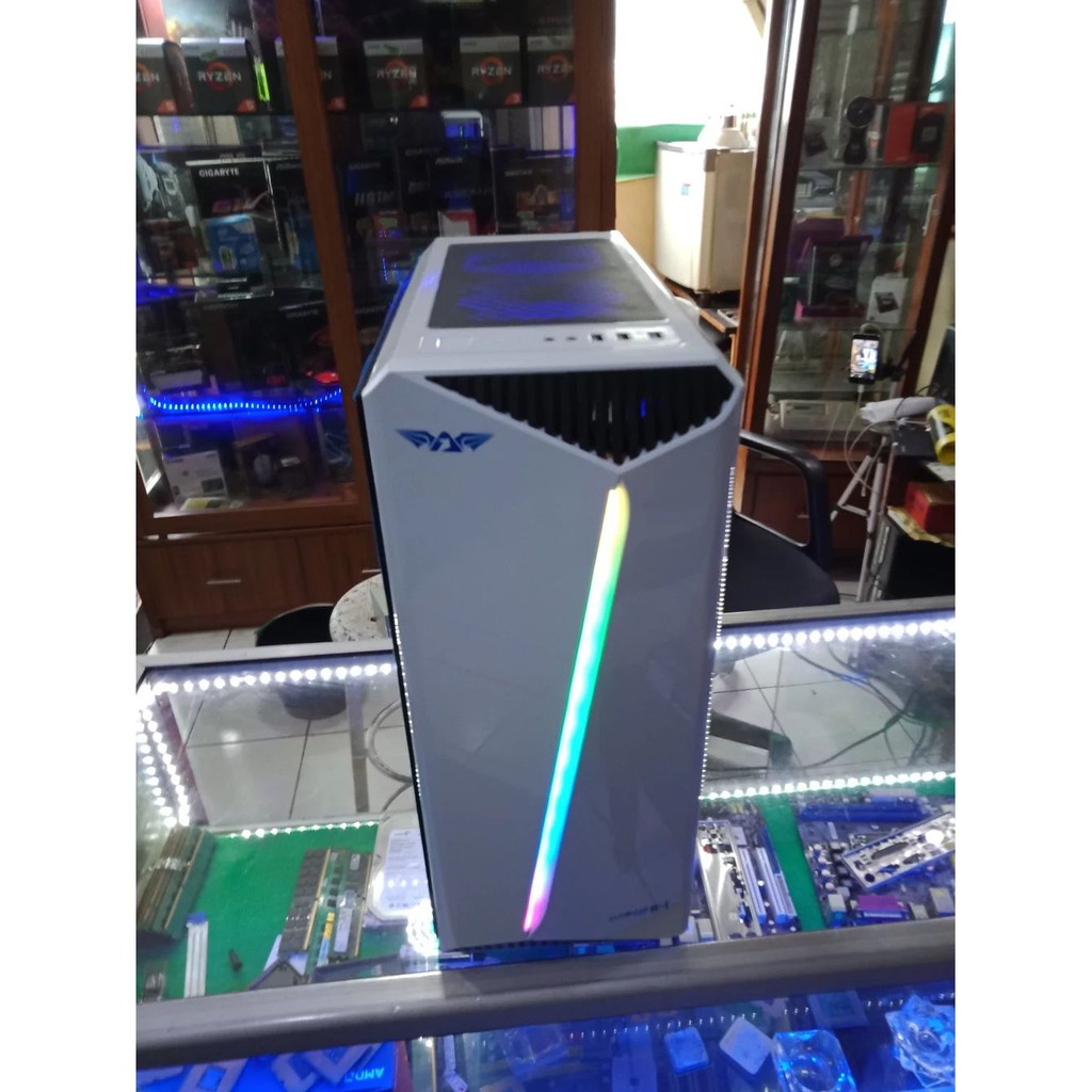 PC - CPU RAKITAN RYZEN 3 2200G LED SAMSUNG 24 CURVE NEW
