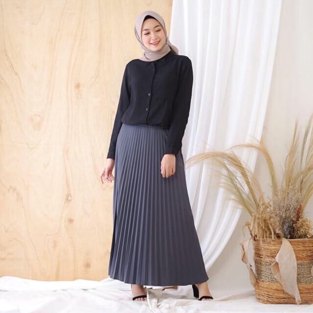 ROK PLISKET ROK PAYUNG PLEATED PREMIUM ROK PANJANG TANIA SKIRT MODELLANO SKIRT MURAH