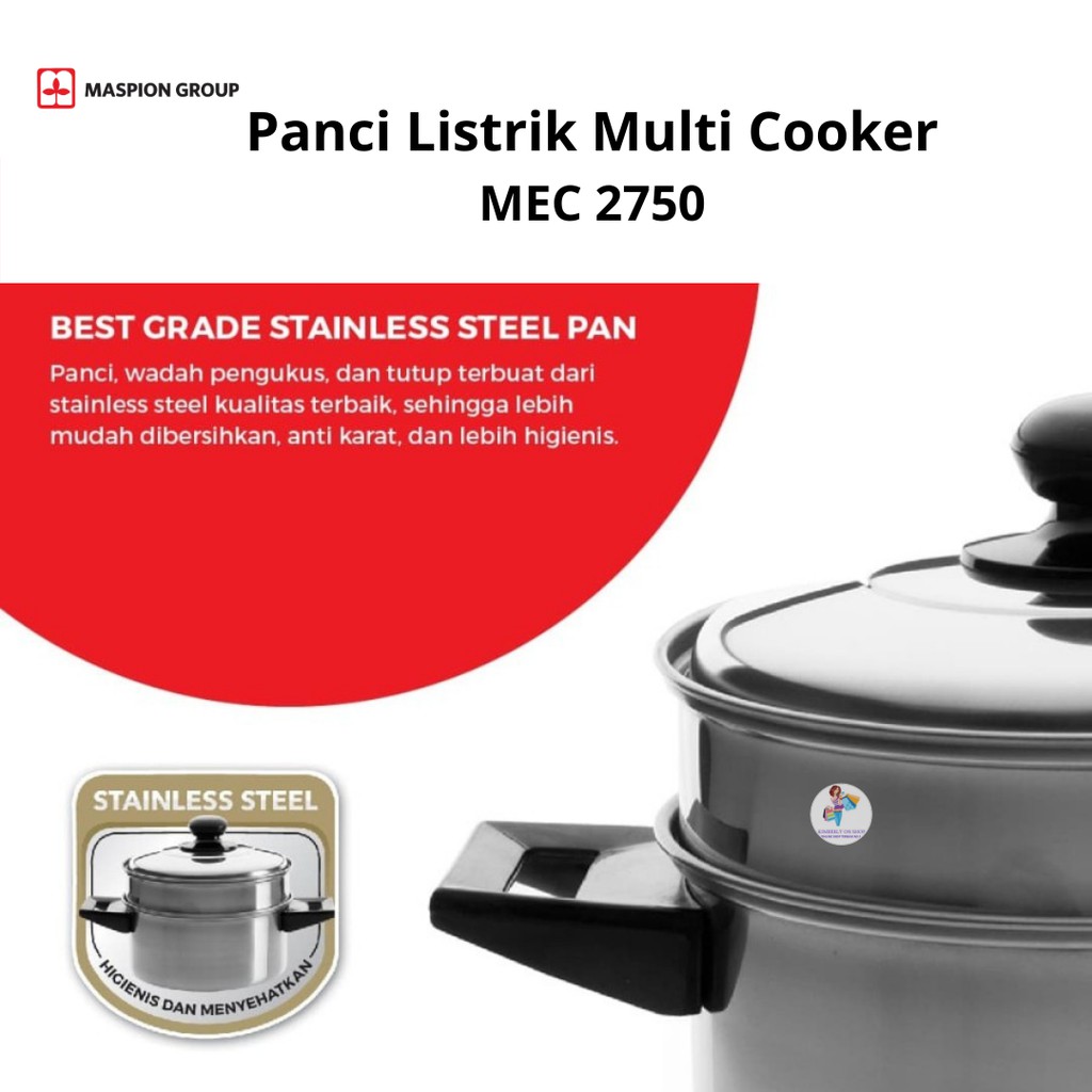 Panci Listrik Serbaguna multi Cooker MEC 2750 Maspion