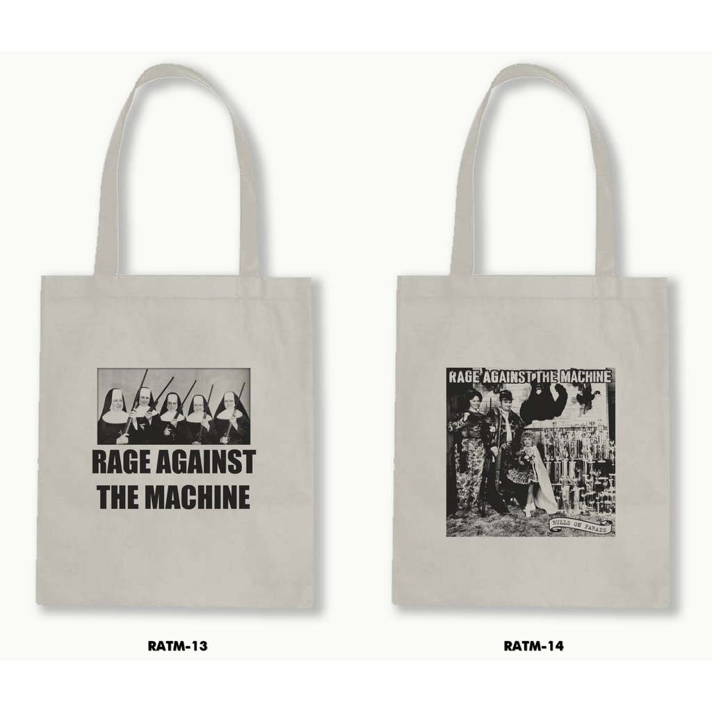 TOTE BAG BLACU - RATM/RAGE AGAINST THE MACHINE .01