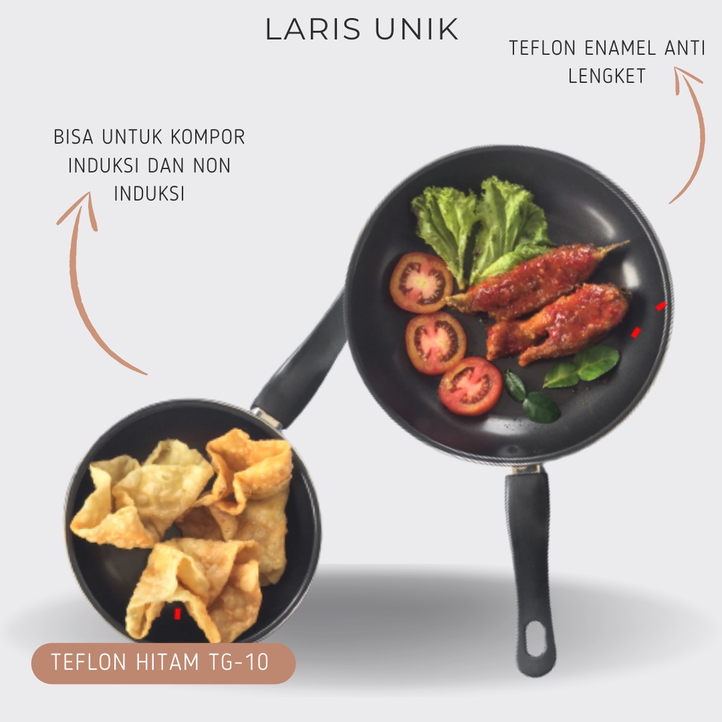 COD Panci Susu Teflon 2 PCS Fray Pan Set Non Stick Teplon Wajan Anti Lengket PASTELA SET / milk pan 14cm frypan 20cm Wajan Set Penggorengan Hitam