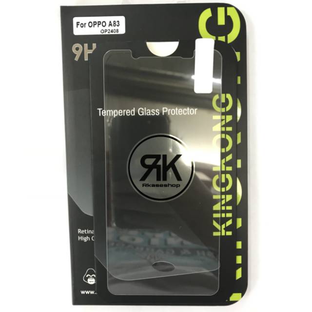 kingkong tempered glass Oppo A83 anti gores screen guard kaca