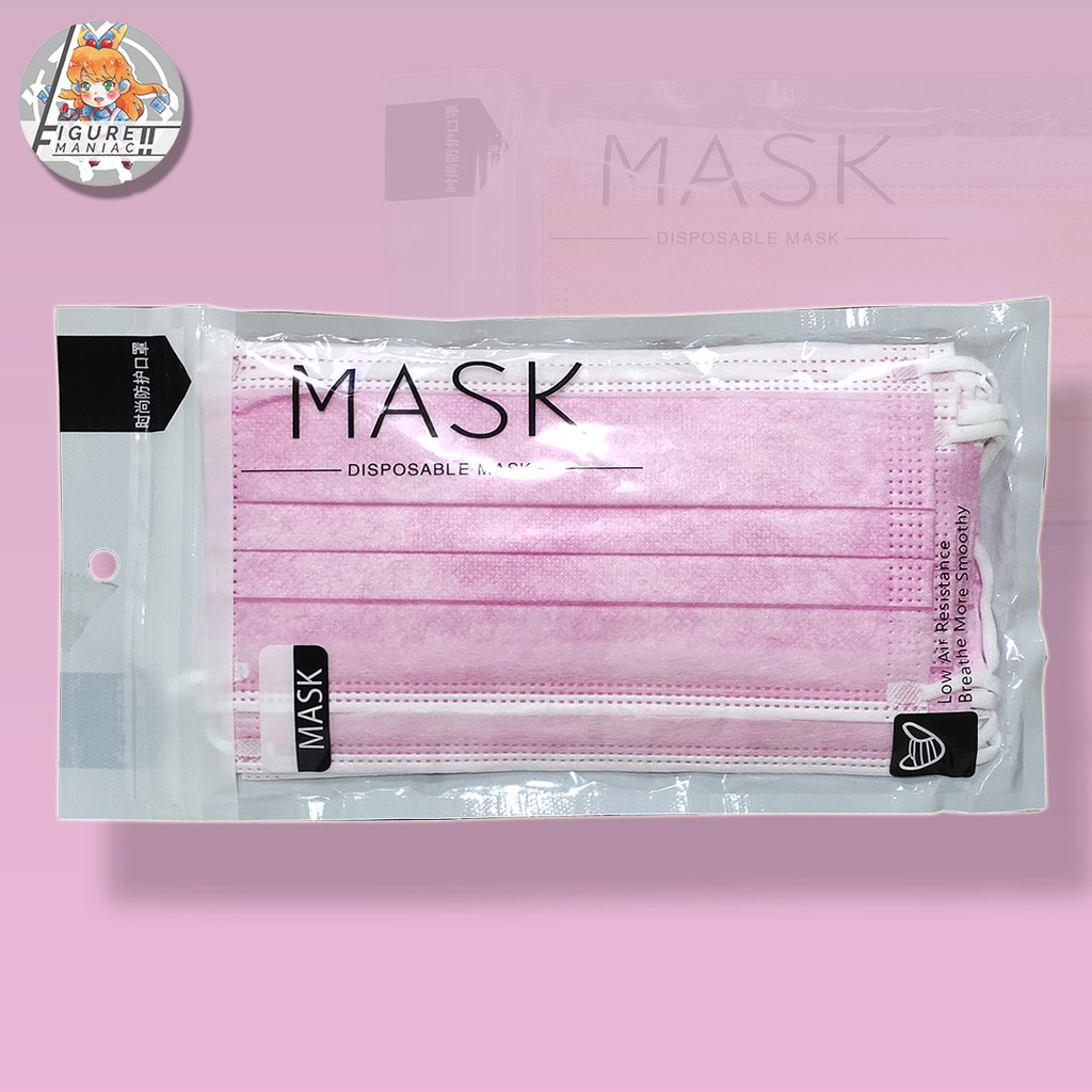 Masker Earloop / Kuping 3ply 3 ply 1 pack isi 10 Premium kemasan