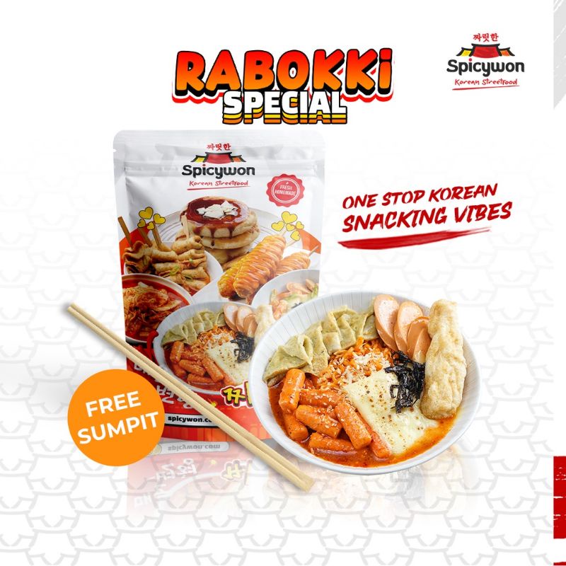 

Spicywon Rabokki Special (Rameyon + 10 Tteokbokki + Odeng + Mozarella + Sosis) Frozen