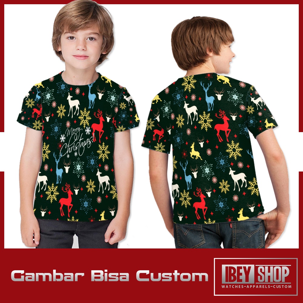 Kaos Anak MERRY CHRISTMAS NATAL 2021 - 32 Custom Fullprint