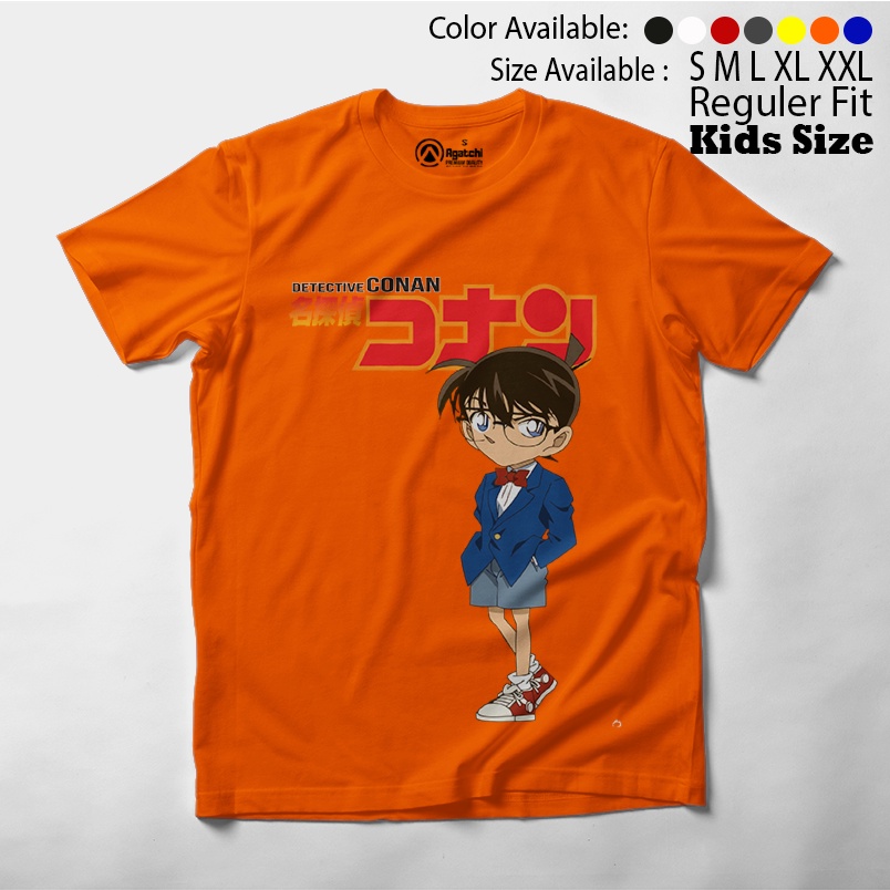 Baju Anak Kaos Distro Atasan Anak Laki-laki Anime Detective Conan Edogawa - Shinichi Kudo