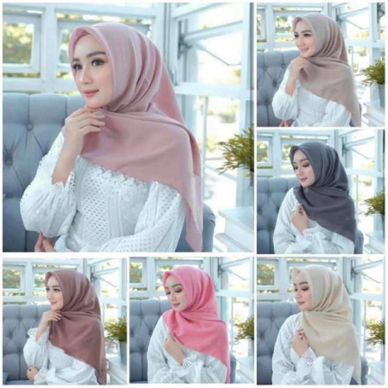 TERMURAH JILBAB BELLA SQUARE SEGI EMPAT (WARNA PART 1) / KERUDUNG BELLA SQUARE  / JILBAB BAHAN ADEM