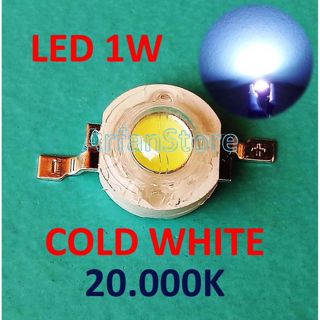 LED 1W Cold White 20000K Emitter Bead HPL Super High Power Cool Putih