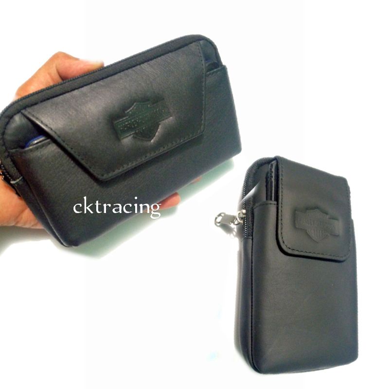 sarung HP kulit Asli double horizontal Harley Davidson