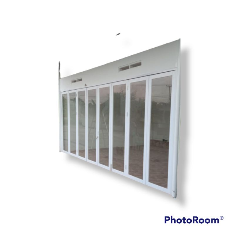 PINTU LIPAT ALLMUNIUM PINTU KACA LIPAT