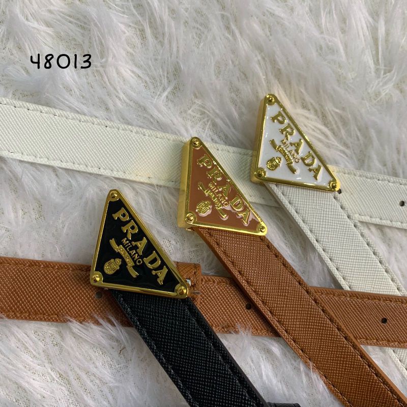BELT WANITA KECIL KEPALA SEGITIGA PR4D4 M1L4N0 DAL 1913 PREMIUM TALI PINGGANG BASIC WANITA IKAT PING