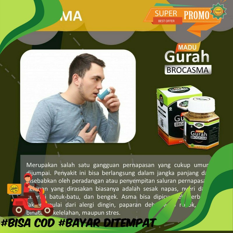 

[NR] BISA COD Terbaik Madu Gurah Brocasma 200Gr Cegah Virus Ganggu Pernafasan - BPOM - Brocasma Asli